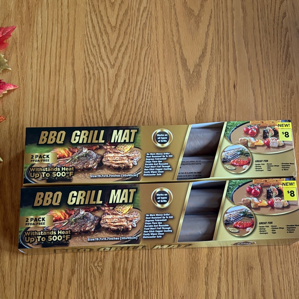 Non-Stick BBQ Grill Mat - Heat Resistant Brown Mat